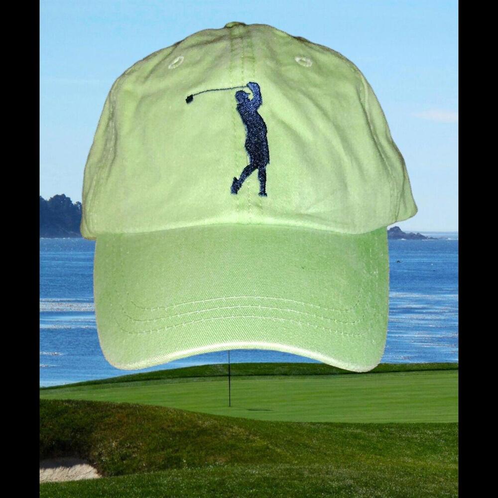 Golf Unisex Curved Baseball Cap Lime Green Trendy Stylish Adjustable Comfy Hat
